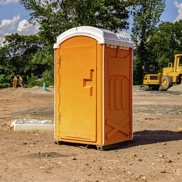 how often are the porta potties cleaned and serviced during a rental period in Bush KY